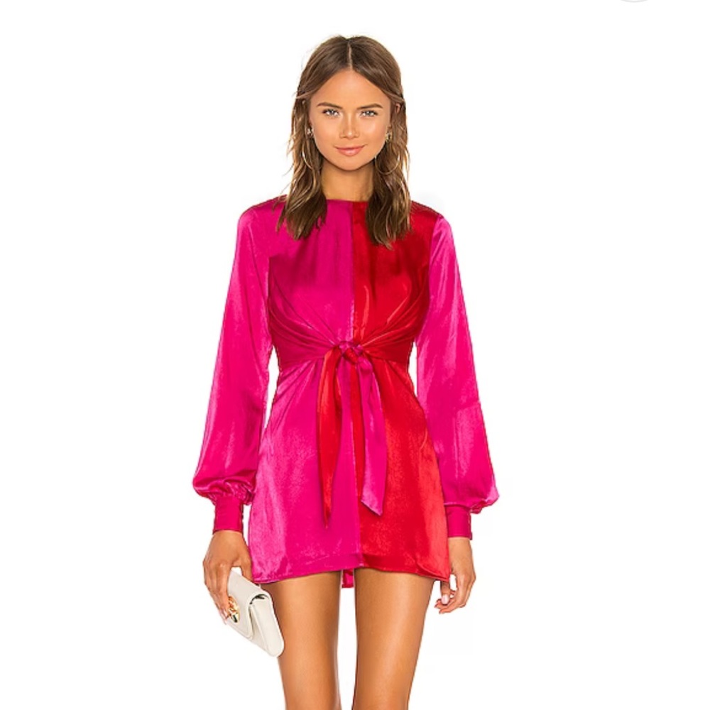 X REVOLVE LOTTA DRESS IN FUCHSIA